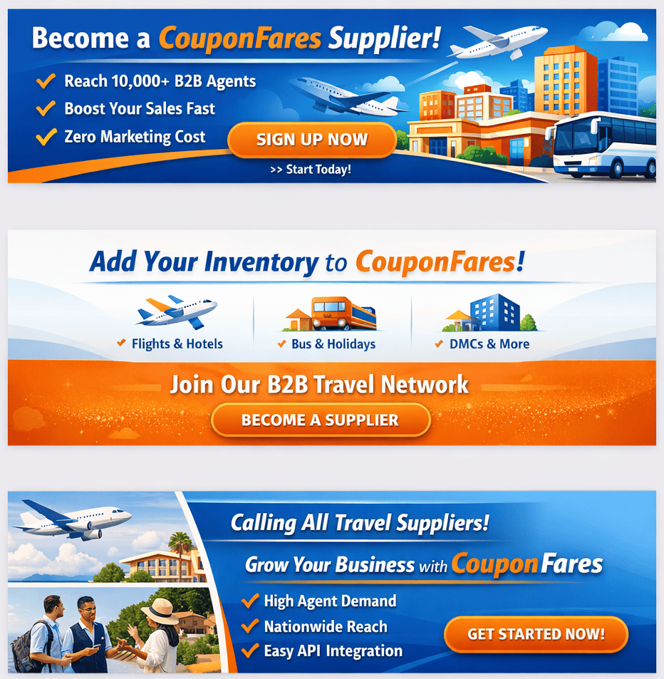 Travel Suppliers Partnership Platform | Add Your Inventory on CouponFares